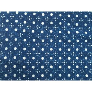 Tela de algodón estampada con bloque de mano índigo - Product Image 2