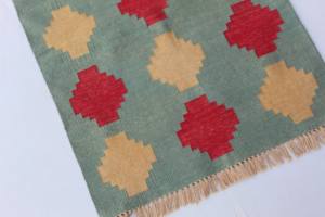 พรมผ้าฝ้ายแบบชนบทพรมทอมือที่สามารถซักได้สำหรับการตกแต่งภายในบ้าน - Product Image 3