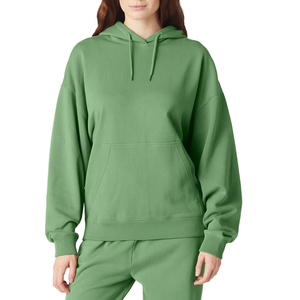 Sudadera con <span class=keywords><strong>capucha</strong></span> <span class=keywords><strong>de</strong></span> algodón polar para <span class=keywords><strong>mujer</strong></span>, extragrande, unisex, personalizada, <span class=keywords><strong>de</strong></span> invierno, gruesa, ecológica, transpirable, bordada, lisa, al por mayor - Product Image 3