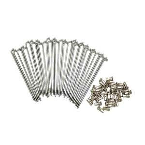 Kit de 40 Piezas de Radios y Boquillas DM 3.00mm X 240mm Curva 90° Nuevo Reemplazo para Ruedas de Motocicleta Clásicas - Product Image 1