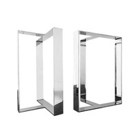 Pieds de table basse modernes en acier inoxydable, revêtement poudré noir, hauteur réglable, pour usage hôtelier, quincaillerie de mobilier personnalisée