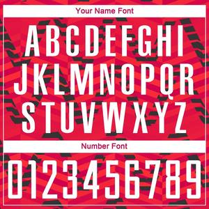 Camiseta de Fútbol Geométrica Roja y Negra Personalizada - Camiseta de Entrenamiento de Secado Rápido con Estampado de Sublimación en Zig-Zag - Product Image 6