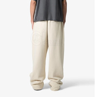 Pantalon Baggy Homme Oversize Droit Léger en Coton/Polaire Personnalisable Hip Hop Streetwear Taille Mi-Haute Décontracté Écologique