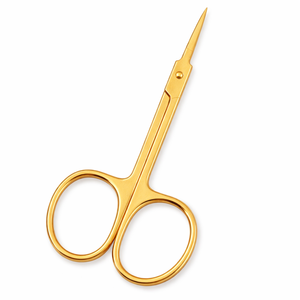 Tijeras para Cutículas de Acero Inoxidable Dorado Delgadas de Alta Calidad con Punta Afilada de Precisión, Diseño Duradero con Orificio Cuadrado para Arte de Uñas - Product Image 1