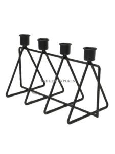 Black For Christmas Metal Candle Stand <b>Candlestick</b> <b>Holder</b> For Home Decoration Premium Quality Luxury Metal Candle Stand Black - Product Image 6