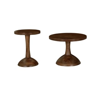 Table basse ronde moderne en bois de manguier massif, écologique, pour la maison, le salon, la salle à manger - Product Image 3