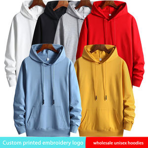 Venta al por mayor de los hombres de gran tamaño sudaderas con capucha en relieve Puff canguro bolsillo básico de algodón sudaderas con capucha de algodón largo 100% algodón para el otoño - Product Image 2