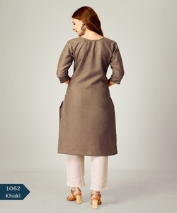 Estilo indio pakistaní Salwar kameez listo para damas traje de algodón cosido vestidos de mujer elegantes - Product Image 3