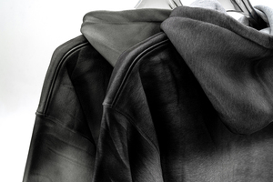 Sweat à capuche personnalisé délavé au soleil, streetwear, double couche, coutures déchirées, lavage à l'acide, gris, poids lourd, 500 g/m², sweat à capuche pour homme - Product Image 6