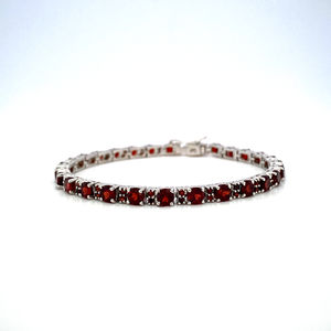 Garnet Adjustable <b>Bracelets</b> for Women <b>925</b> <b>Sterling</b> <b>Silver</b> Tennis <b>Bracelet</b> Charm <b>925</b> <b>Silver</b> Minimalist Design - Product Image 1