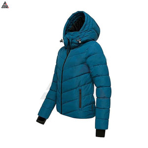 Factory Made New Arrival <b>Women</b> Puffer <b>Jacket</b> Sheep Skin Cotton Hooded Breathable <b>Lightweight</b> Outdoor Wear - Product Image 3