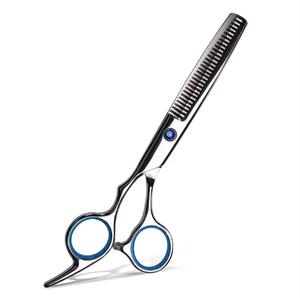 Tijeras de peluquería personalizadas de acero inoxidable de alta calidad de 6 pulgadas, tijeras de adelgazamiento con logotipo personalizado - Product Image 2