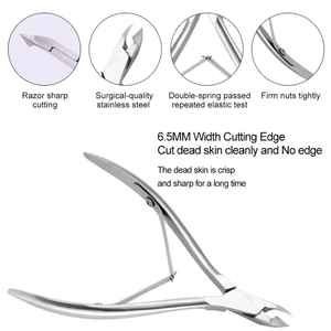 High Quality Wholesale Stainless Steel <b>Nail</b> Care Tool Cuticle <b>Clipper</b> Durable <b>Nail</b> Cuticle Cutter Nipper For <b>Nail</b> Salon - Product Image 6