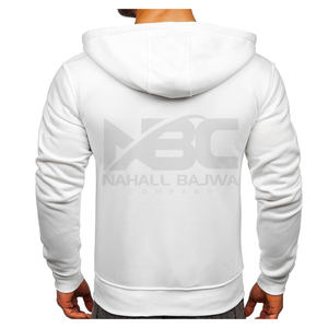 Sweat à capuche unisexe gris clair surdimensionné à fermeture éclair en tissu polaire adapté à l'hiver avec motif uni imprimé sur mesure fabriqué au Pakistan - Product Image 6