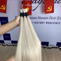 Peluca de Cabello Humano Vietnamita 100% Premium, Extensiones de Cabello con Puntas de Queratina, Venta al Por Mayor, MOQ, Empaque Personalizado