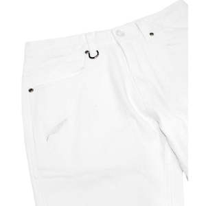Parkin <b>Jogger</b> Sporty Style 100% Cotton Pants with Zippers and Customizable Logo Available in <b>White</b>-Sizes XL 3XL 6XL - Product Image 3