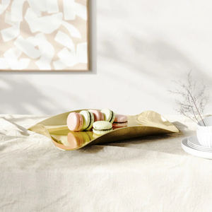 Gold Polished Metal Food Serving <b>Tray</b> Elegant Table Top Dessert <b>Tray</b> Ideal for Home Kitchenware and Fast Food Serving <b>Trays</b> - Product Image 3