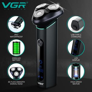 Afeitadora Eléctrica Rotativa para Hombre, Impermeable, Inalámbrica, Recargable, con Batería de Larga Duración para Afeitar Barba y Cuello - Product Image 1