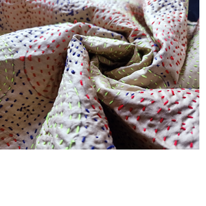 Kantha-bufandas bordadas de doble cara, tamaño 36x72 pulgadas, se pueden usar en ambos lados - Product Image 1