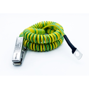Cavo di messa a terra DENIOS con pinza di messa a terra e occhiello M10, verde/giallo, rame, 2,5 mm², ATEX - Product Image 1