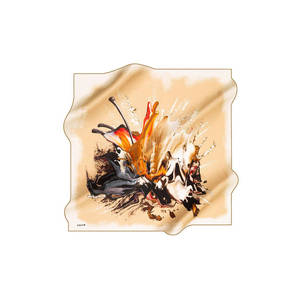 Digital Printed 90x90 <b>Silk</b> Crepe Satin Square <b>Scarf</b> - Product Image 1