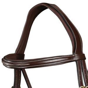 Bride et rênes de cheval en cuir pleine fleur de meilleure qualité, ensemble de muserolles confortables exportations de fabricants indiens - Product Image 3