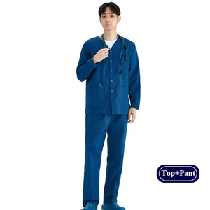 Ensemble d'uniformes médicaux unisexes personnalisables en tissu coton-polyester avec détection d'aiguilles pour hommes et femmes - Product Image 4