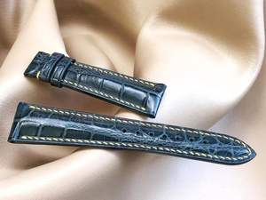 Correa de Reloj de Cuero de Cocodrilo al por Mayor, Correas de Cuero Genuino de Alta Calidad para Relojes Inteligentes, Tamaños de 20 mm y 22 mm, Productos de Tendencia - Product Image 5