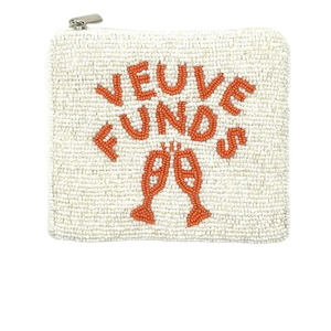 Pochette à monnaie brodée à la main, collection The Giggle, avec un design moderne et luxueux, provenant d'Inde - Product Image 1