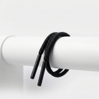 Cordon tressé en plastique plat réglable de 8 mm pour vêtements, avec logo personnalisé, haute ténacité, certifié OEKO-TEX, vente en gros