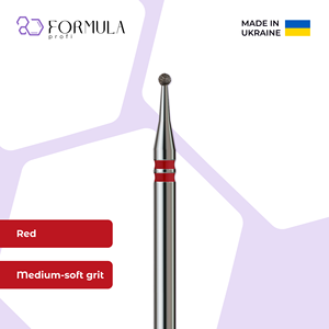 Broca Profesional de Diamante para Uñas, 1.3mm, Roja, para Trabajar Cutículas - Product Image 1