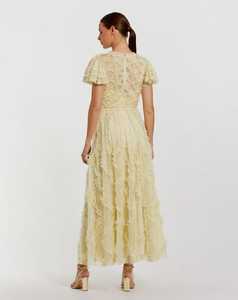 Robes de soirée de mariage musulman à manches courtes en mousseline de soie Maxi nue de luxe robes de soirée avec logo avant de style simple pour les occasions spéciales - Product Image 6