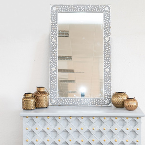 <span class=keywords><strong>Handmade</strong></span> modern mẹ ngọc trai dát Tường Khung Gương trực tiếp bán buôn từ Ấn Độ cho trang trí nội thất phòng tắm nhà hàng RF thủ công mỹ nghệ - Product Image 4