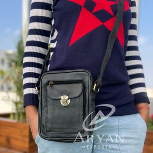 กระเป๋าถือหนังแท้ทำด้วยมือของ100% กระเป๋าสะพายคาดลำตัวมีสไตล์สำหรับผู้หญิงกระเป๋าสะพายข้างหนังแท้แบบเต็มตัวแบบมีสายสะพาย - Product Image 1