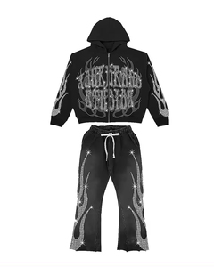 Chándal de algodón y poliéster para hombre, ropa personalizada para hombre, conjunto de chándal de calidad reflectante para hombre - Product Image 3