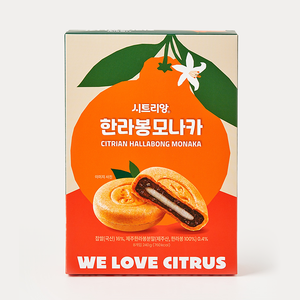 JEJU Hallabong Monaca ขนมกรอบสไตล์เกาหลี, กล่องใส่ขนมเวเฟอร์ไส้ถั่วแดงกรอบใส่ส้มรสชาติแบบเกาหลีของขวัญ - Product Image 4