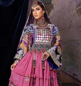 Robes de femme brodées sur mesure vêtements afghans pachtounes Balochi Vintage Kaboul Maxi longue robe respirante ensemble de costume - Product Image 4