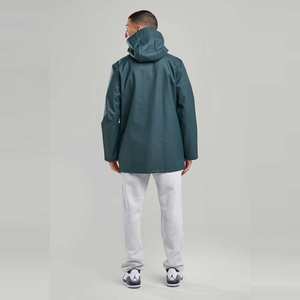 À la mode avec imperméable long de style coupe-vent en tissu Oxford réfléchissant pour hommes veste de pluie en polyester nouveau design - Product Image 6