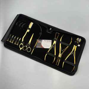 ชุดเครื่องมือไมโครลิงก์แบบพรีเมี่ยมคีมต่อผมสีทองพร้อมกล่องใส่โลโก้แบบกำหนดเองได้ - Product Image 1