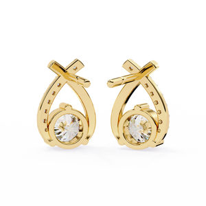 Pendientes de Oro Brillante de 18K con Diamante Cultivado en Laboratorio, Pendientes de Diamantes Premium - Product Image 2