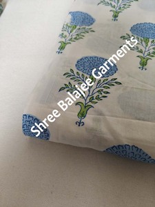 100% tela de algodón puro hermoso estampado de bloque de mano indio azul verde cubierta Floral accesorios para camisas de niñas cortinas - Product Image 3