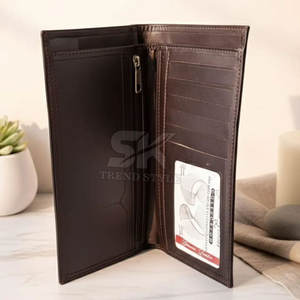 Portefeuille long à rabat unique en cuir fait main entièrement personnalisé, approvisionnement direct d'usine, vente chaude, portefeuilles en cuir pour hommes - Product Image 4