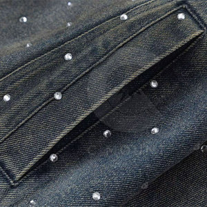 Wholesale Custom Logo Cotton Made Men <b>Rhinestone</b> <b>Jacket</b> Breathable Outdoor Use Men <b>Rhinestone</b> <b>Jacket</b> - Product Image 6