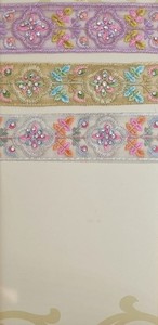 Bordado floral hecho a medida en formas de color pastel claro con piedras fijadas para varios propósitos en 1,75 pulgadas de ancho. - Product Image 5