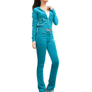 Service OEM Survêtements décontractés en velours pour femmes Offre Spéciale hiver motif solide logo personnalisé prix de gros - Product Image 1