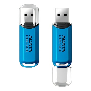 ADATA C906 แฟลชไดรฟ์ USB 2.0 ขนาด 64GB รุ่น Micro USB รูปทรงโลหะขนาดเล็ก ความจุ 32GB หน่วยความจำในตัว สีฟ้า AC906-64G-RWB บรรจุภัณฑ์กล่องของขวัญ - Product Image 4