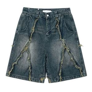 Compra al por mayor: Pantalones cortos cargo de camuflaje para hombre, de cintura media, estilo casual de verano, vaqueros rasgados y desgastados. - Product Image 2