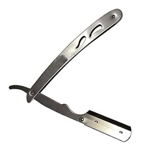 Rasoir professionnel à bord droit avec poignée en argent lames turques en acier inoxydable nouveau rasoir de sécurité jetable par ANAAIF - Product Image 3