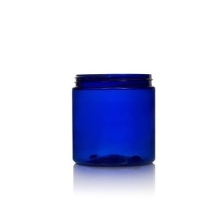 Pot cosmétique d'emballage en plastique couleur bleue 240ml matériau PET pour pot de crème fabriqué au Vietnam - M0056 - Product Image 1