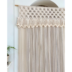 Cortina de Pared de Macramé Bohemia Hecha a Mano, Tapiz Navideño para Puerta, Decoración Boho para Pared del Hogar con Función para Colgar - Product Image 2